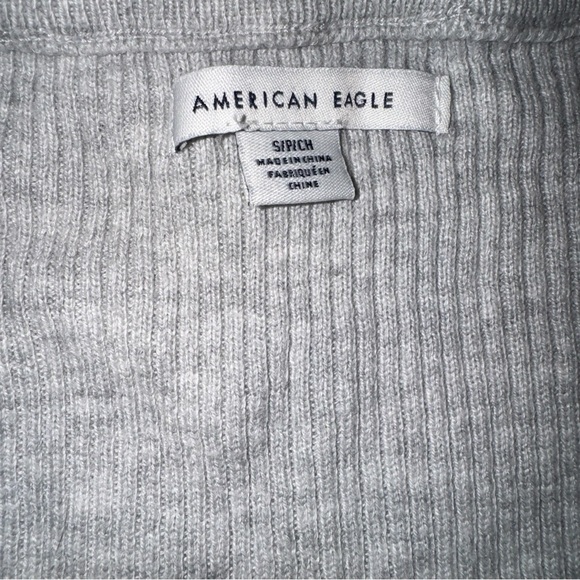 American Eagle Outfitters Gray Ribbed Top - Picture 4 of 6